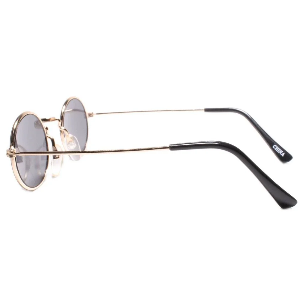 Kids 0-2 year Round Gold & Black Sunglasses 100% UV Protection